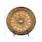 16" Gold Polystone Traditional Decorative Plate with Stand